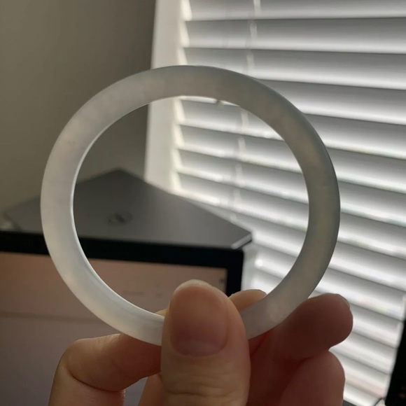 Certified Myanmar natural untreated icy jadeite bangle bracelet 53mm - Picture 4 of 12